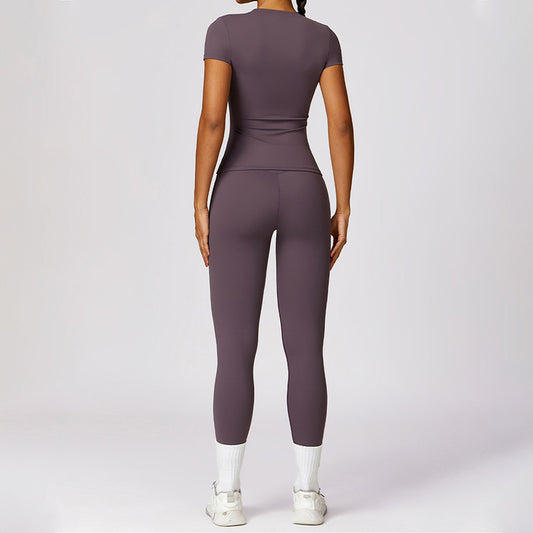 Wholesale Skinny Short Sleeve Yoga Top | Wonderxfans bulk activewear