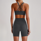 Wholesale Women's Quick-Dry Naked Feel Vest+Fitted Biker Shorts Yoga Set