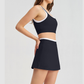 Wholesale Women's Contrast Stripe Halter Bra & Tennis Skirt Set – Sporty Two-Piece
