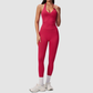 Wholesale Women's Halter Sports Bra & Full-Length Leggings Set – Seamless Peach-Lift Yoga Activewear