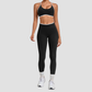 Wholesale Colorblock Piping Yoga Set Adjustable Strap Sports Bra & Leggings