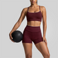 Wholesale Women Color-Block Y-Shape Back Bare-Feel Tank Top & Shorts Set (Pre-sale)