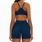 Thin straps Sports Bra + High-waisted shorts 2-Piece Set