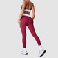 Wholesale Women's Naked-Feel Color-Block Racerback Sports Bra + V-Waist 7/8 Leggings Set – Yoga Fitness Activewear