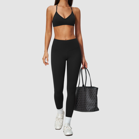 Wholesale Women's Nylon Spandex Yoga Set – Halter Bra & Leggings