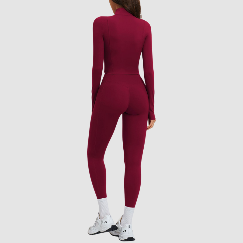 Wholesale Solid Color Slim-Fit Athletic Yoga Set