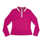 Colorblock polo collar sports top