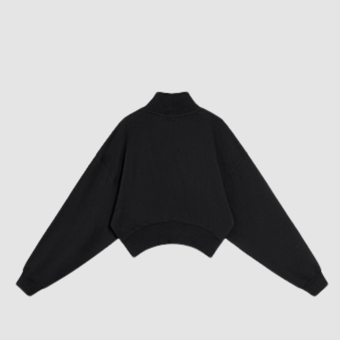 Wholesale Women’s Mock-Neck Boxy Sweatshirt – Relaxed Cotton Blend