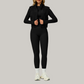 Long sleeve+leggings+ velvet full zipper sports vest jacket 3-Piece Set
