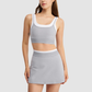 Wholesale Women's Contrast Stripe Halter Bra & Tennis Skirt Set – Sporty Two-Piece