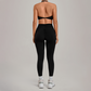 Wholesale Zipper Tank Top+Highlighted Legging 2-piece Set