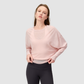 Wholesale Women's Slub-Texture Long-Sleeve Yoga Top – Loose Running Cover-Up