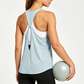 Women's Loose Yoga Tank Top Sexy Backless Athletic Cover-Up Vest