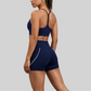 Wholesale Women Color-Block Y-Shape Back Bare-Feel Tank Top & Shorts Set (Pre-sale)
