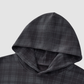 Wholesale Unisex Heavyweight Plaid Hooded Cotton Sweatshirt