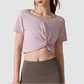 Wholesale quick drying Pilates fitness short-sleeved T-shirt