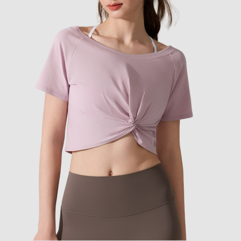 Wholesale quick drying Pilates fitness short-sleeved T-shirt