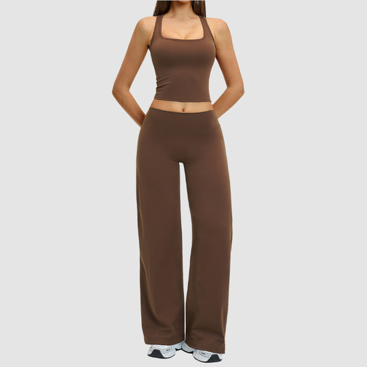 Wholesale Racerback Tank Top + Loose Wide-Leg Pants