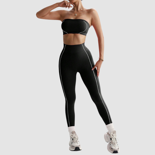 Wholesale Color-Blocked Women's Sports Yoga Set | Wonderxfans bulk activewear