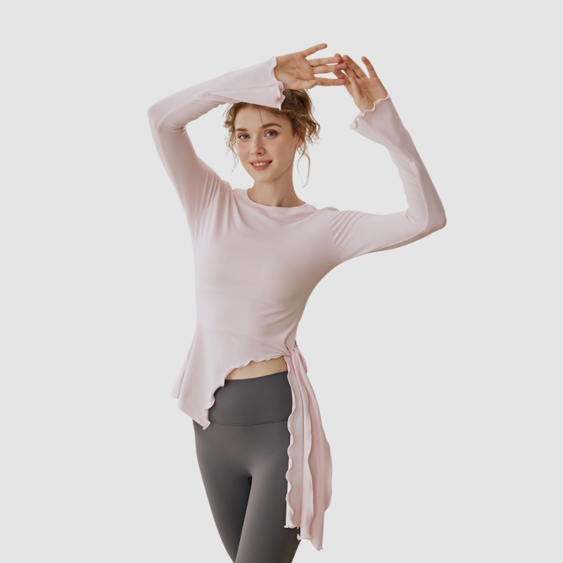 Wholesale Loose Fit Hip-Covering Yoga Top