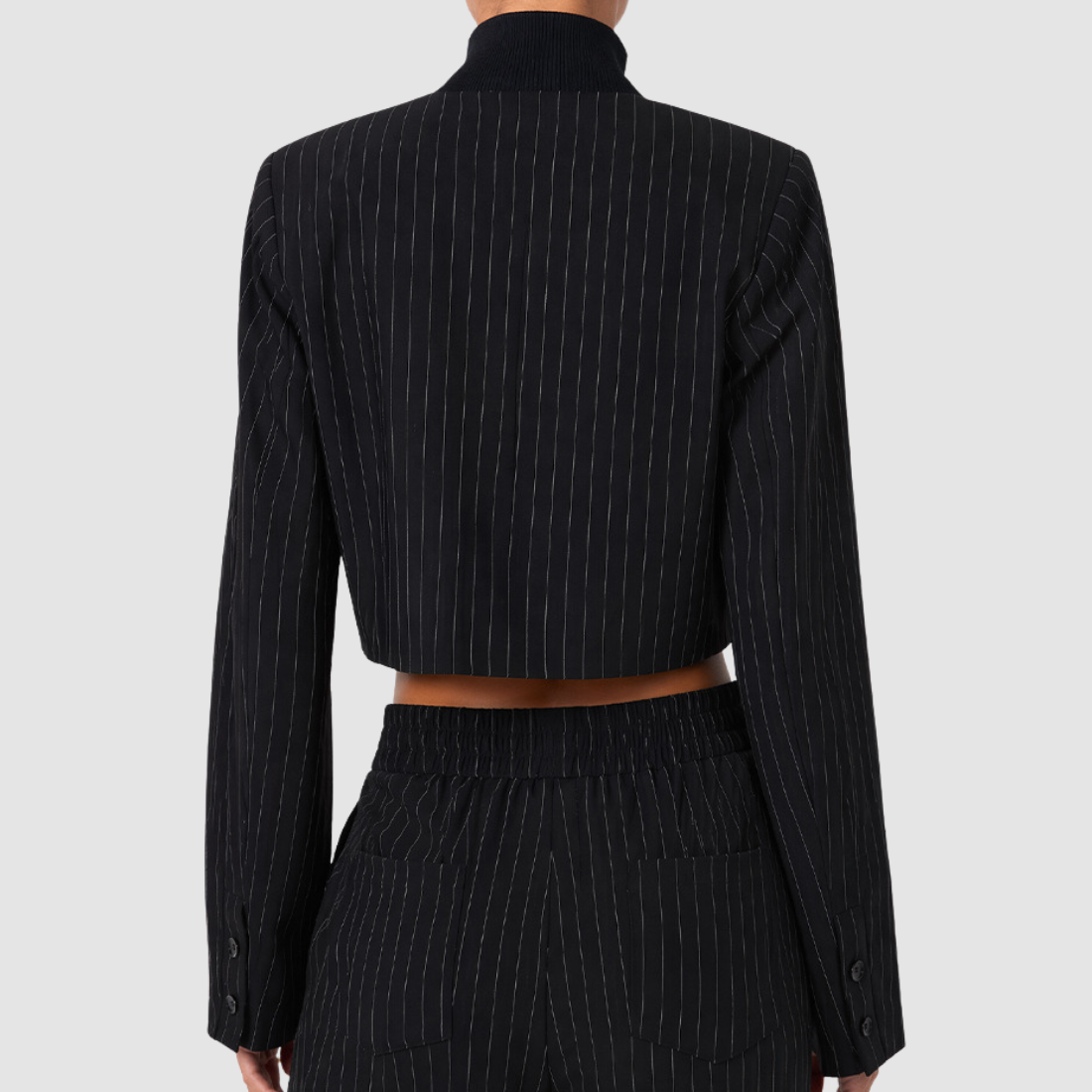 Wholesale Women's Activewear Cropped Striped Spring-Fall Sports Jacket