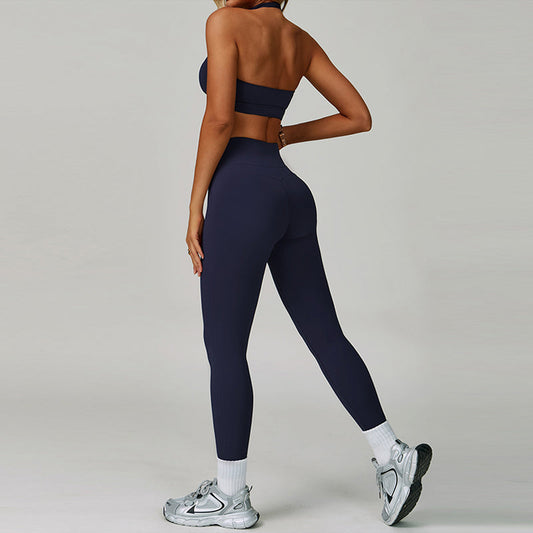 Wholesale Halter Sports Bra + High-waisted | Wonderxfans bulk activewear
