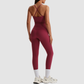 Women's Activewear Padded Sleeveless Top & Straight-Leg Pants Yoga Set