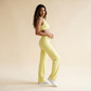 Wholesale Women's Brushed Fabric Sports Bra and Wide-Leg Pants Set