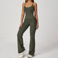 Snug-Fit Tank Top + Flared Leg Pants 2-Piece Set