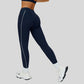 High-waisted contrasting color leggings