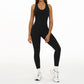 Racerback Sports top + High-waisted leggings 2-Piece Set