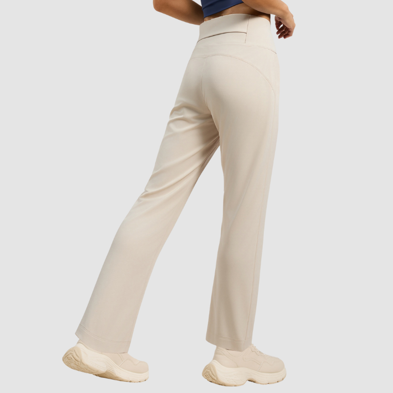 Wholesale back waist pocket yoga straight pants