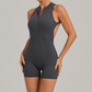 Wholesale Half zip Integrated hip lifting jumpsuit