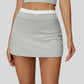 Fake two-piece contrasting skirt with anti-exposure design