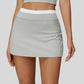 Fake two-piece contrasting skirt with anti-exposure design
