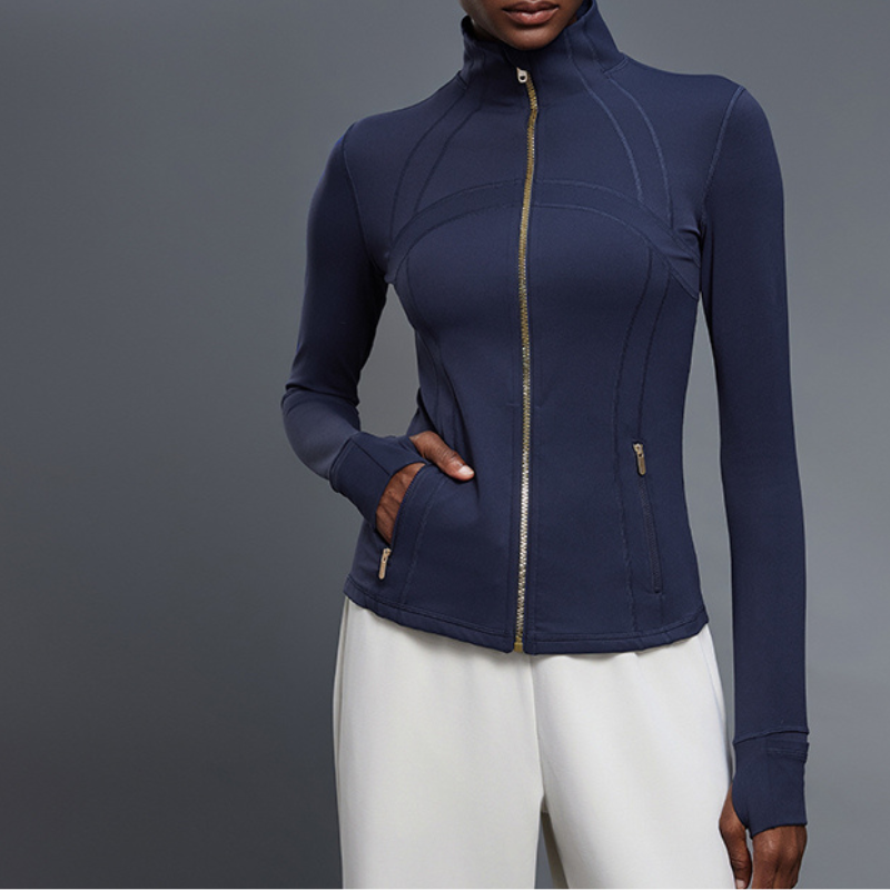 Women's Stand Collar Zip-Up Yoga Jackets