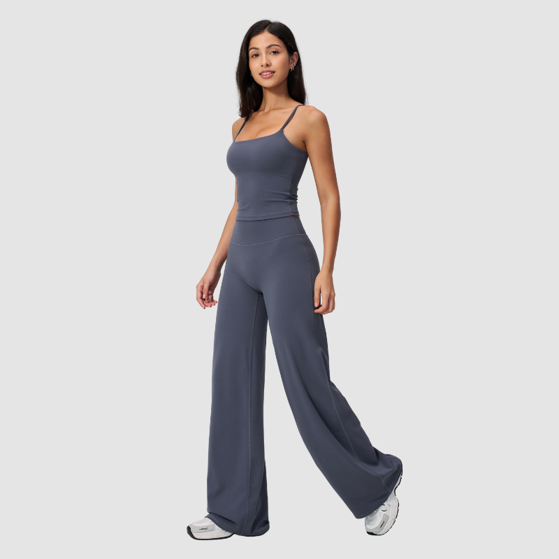 Wholesale Women's Brushed Sports vest+Loose sweatpants 2-piece set