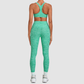 [Wholesale Women’s Ruched Sports Bra & High-Waist Leggings Yoga Set – 9291+1567]
