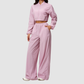 Wholesale Women's UPF50+ Sun-Protection Cropped Jacket & Jogger Pants Set – Quick-Dry 2-Piece Outdoor Set