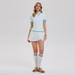 Wholesale New Sports Short Sleeve for Women Slimming High Elastic Fitness POLO Shirt Outdoor Running Tennis Set