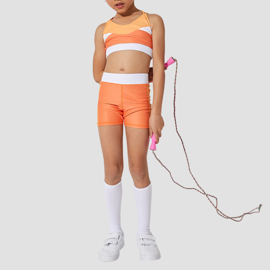 Wholesale Women's & Kids' Matching Yoga Set – Printed Pilates Bra & Leggings Mother-Daughter