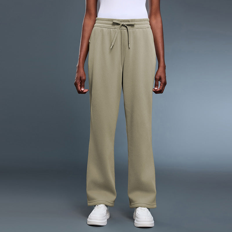 Fleece-Lined Thickened Straight Leg Pants