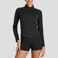 Wholesale Naked-Feel Stand-Collar Zip Jacket & Tennis Shorts Set – 2-Piece Athletic Matching Set