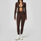 Wholesale 3-Piece Yoga Set – Cardigan & Bra & Leggings Fitness Outfit set