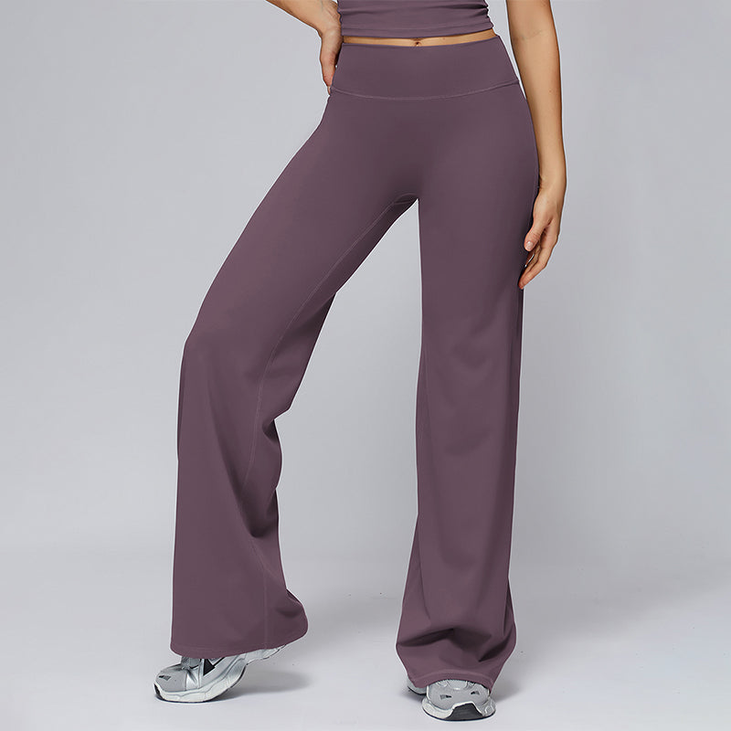 High-waisted wide-leg sweatpants