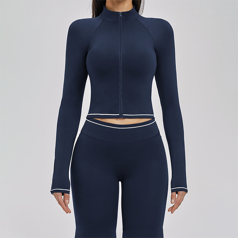 Zippered tight quick drying sports jacket