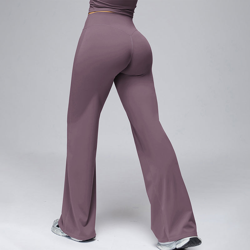 High-waisted wide-leg sweatpants