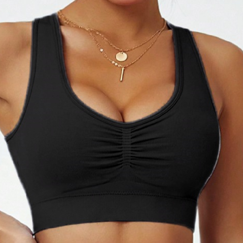 Cross-back sports high-waisted shorts two-piece set