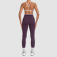 Wholesale Colorblock Piping Yoga Set Adjustable Strap Sports Bra & Leggings