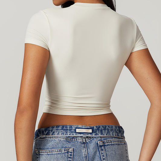 Wholesale Quick-drying skinny athletic short-sleeved tops | Wonderxfans bulk activewear